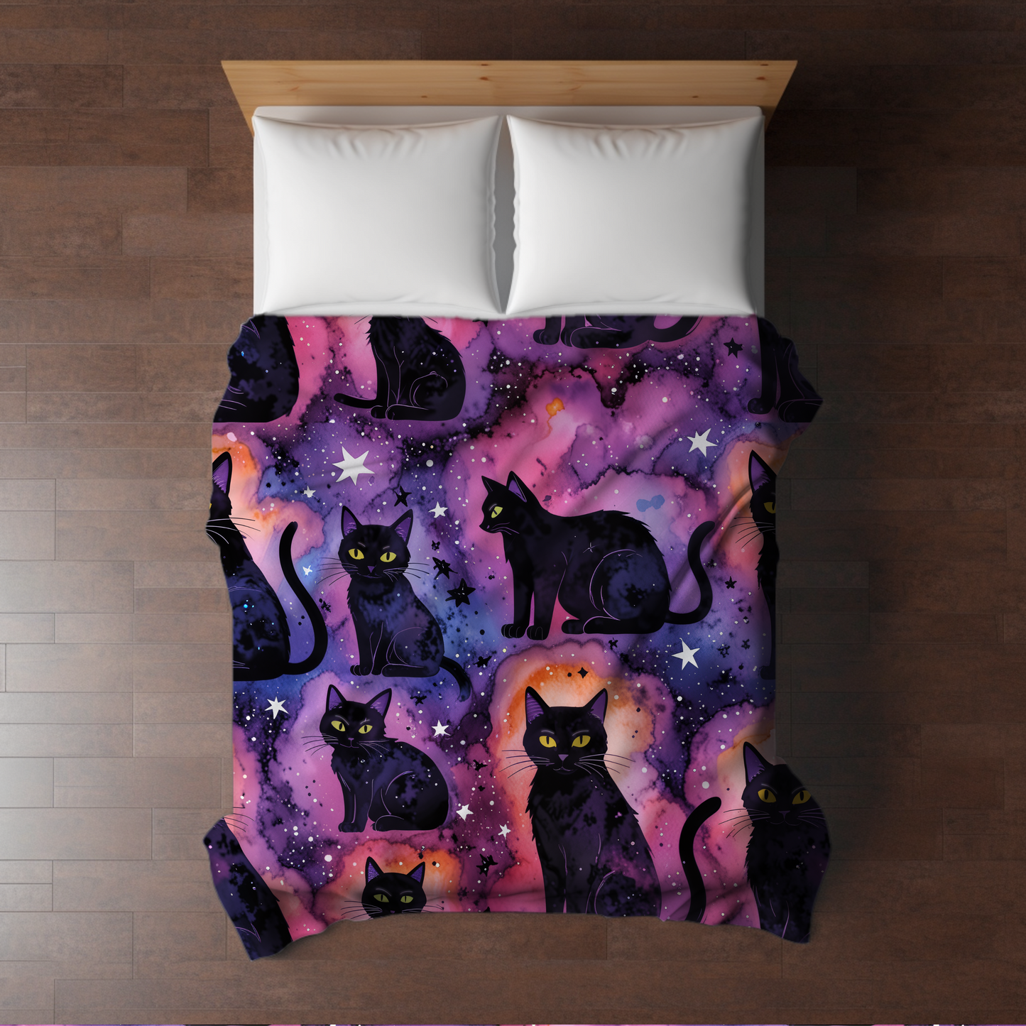Blanket - Halloween - Black Cat Galaxy - PREORDER 7/29-8/1