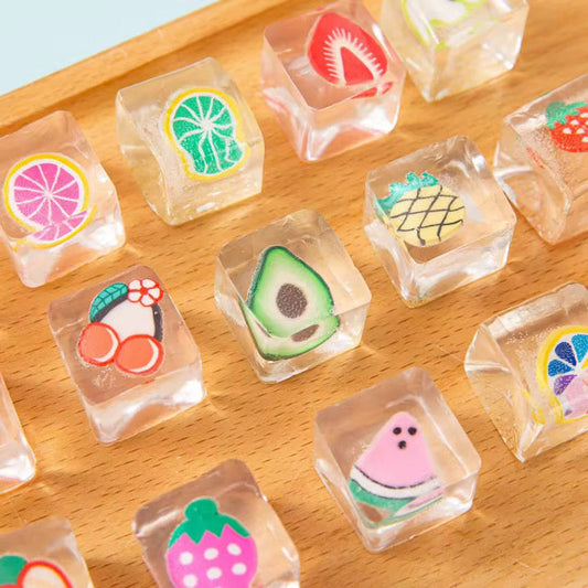 Ice Cube Squishy Toy - Clear Charm - PREORDER