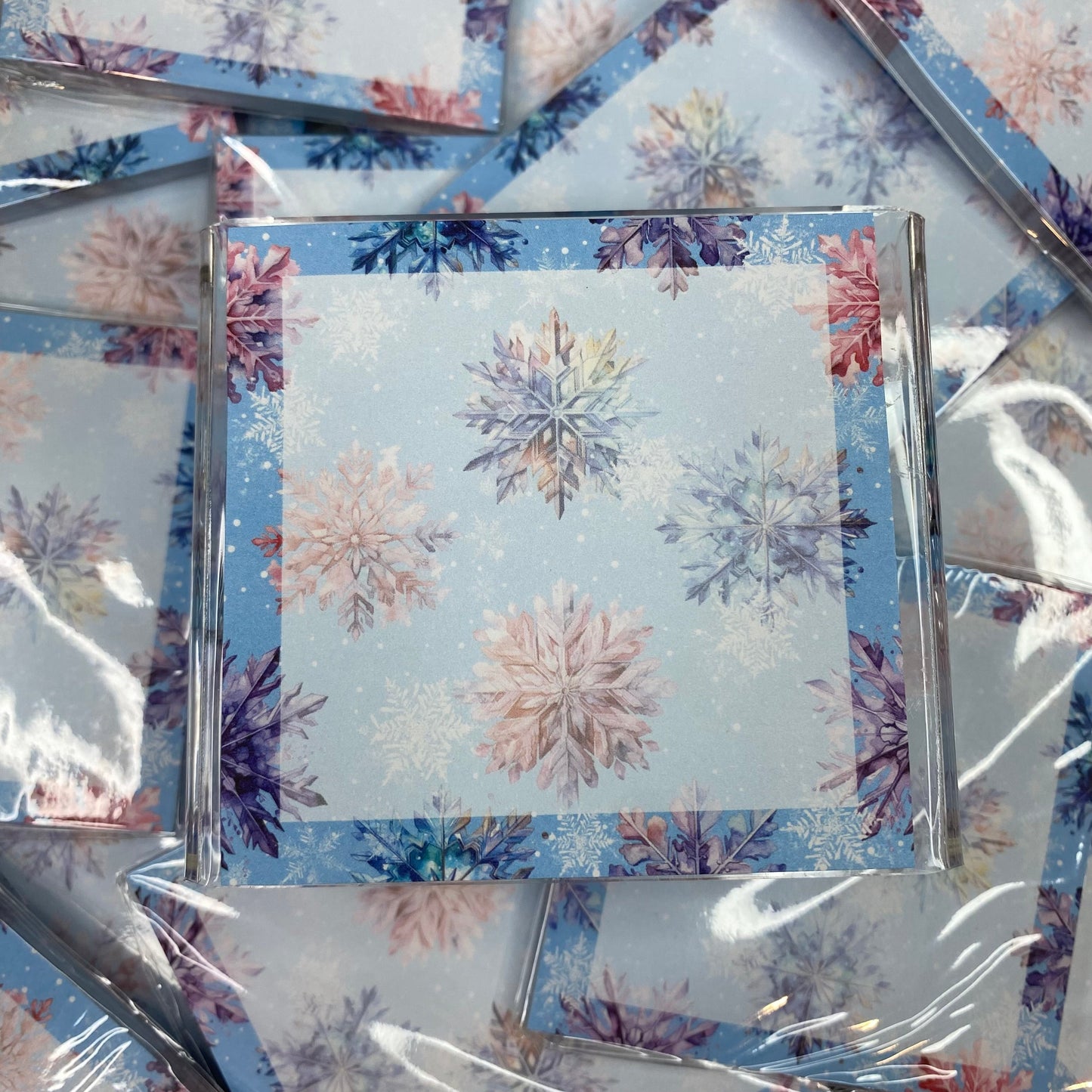 The Sticky Note Collection - Snowflake on Blue