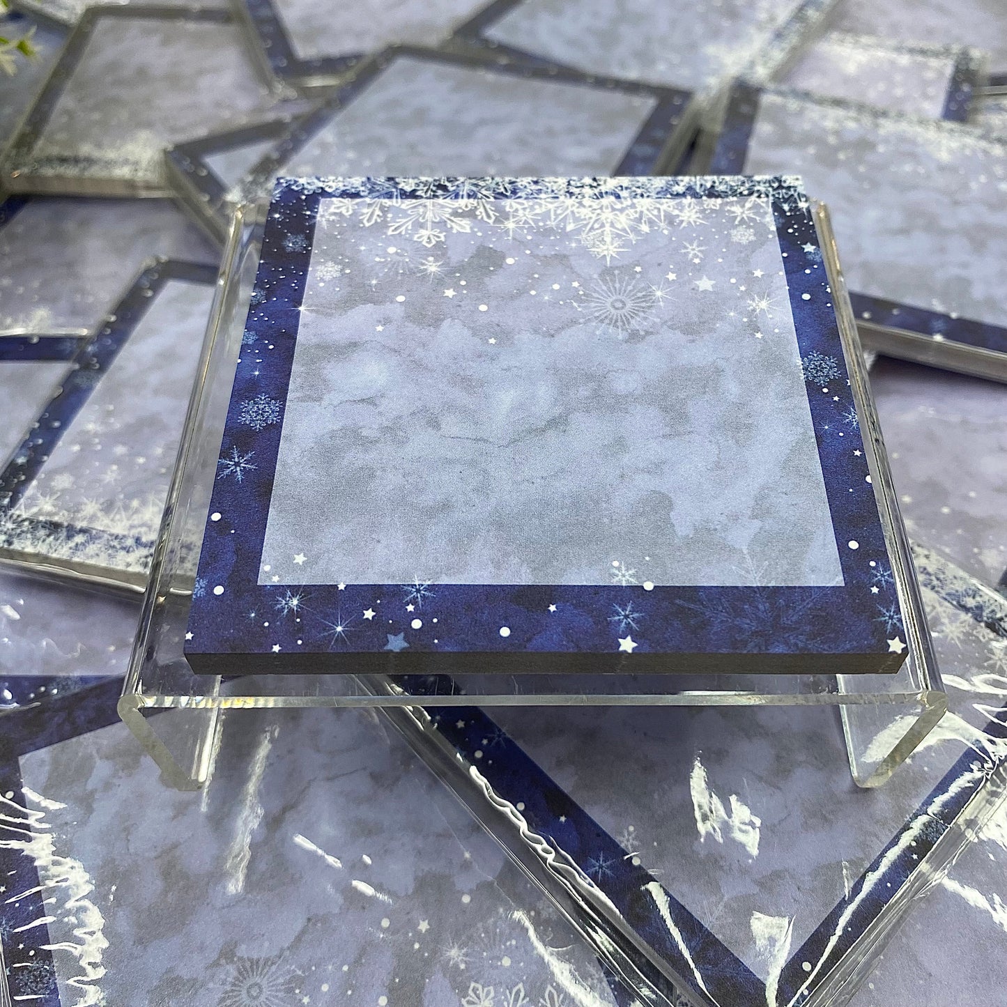 The Sticky Note Collection - Night Sky Snowflakes