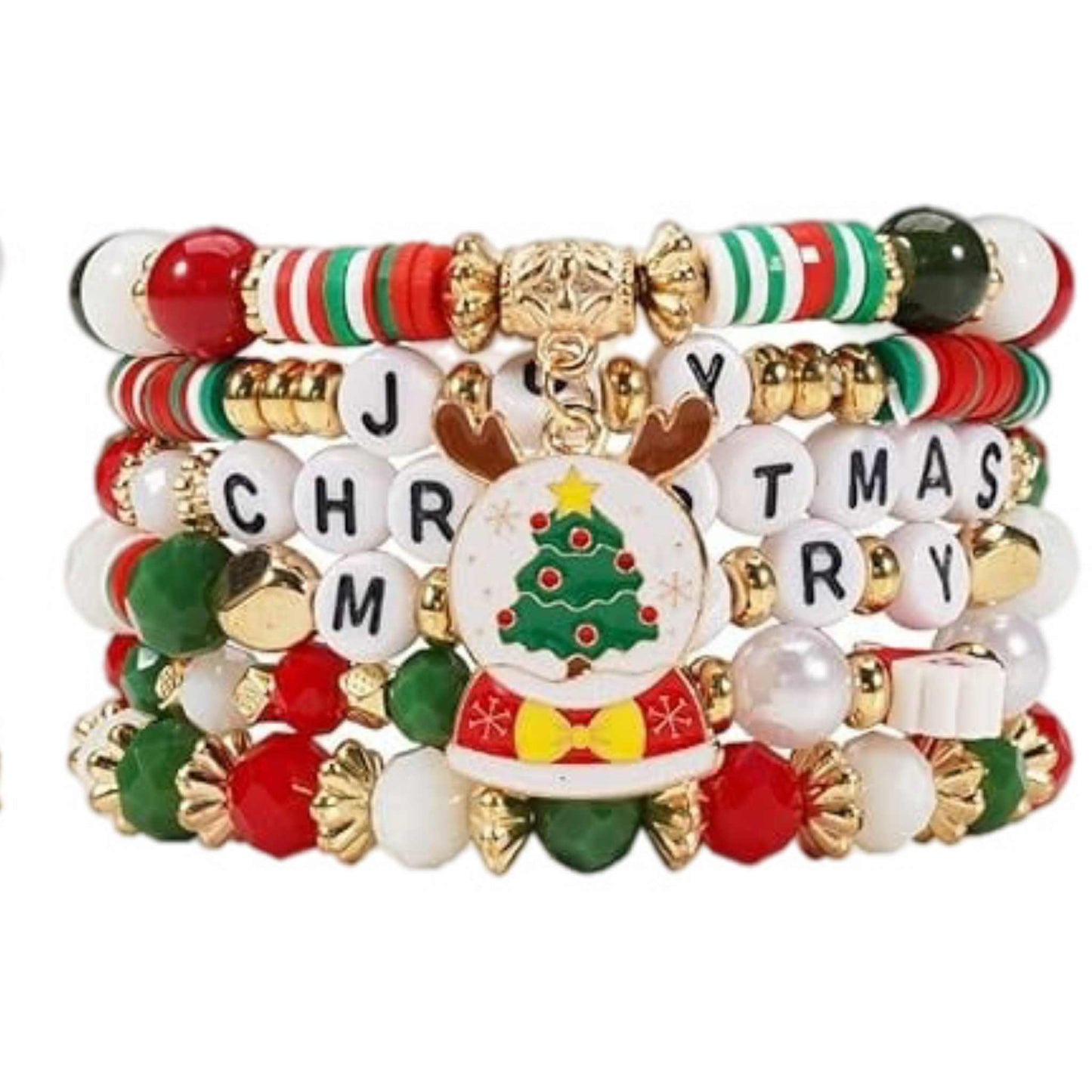 Christmas Bracelet 06 Multi-layer Beaded MN