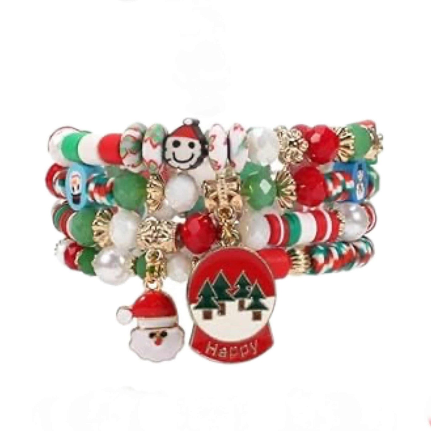 Christmas Bracelet 11 Multi-layer Beaded MN