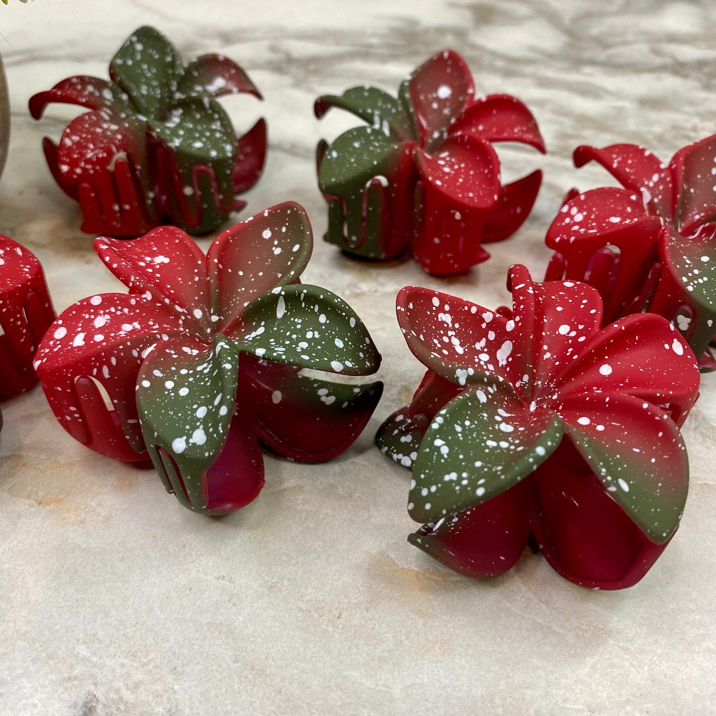 Hair Clip - Poinsettia