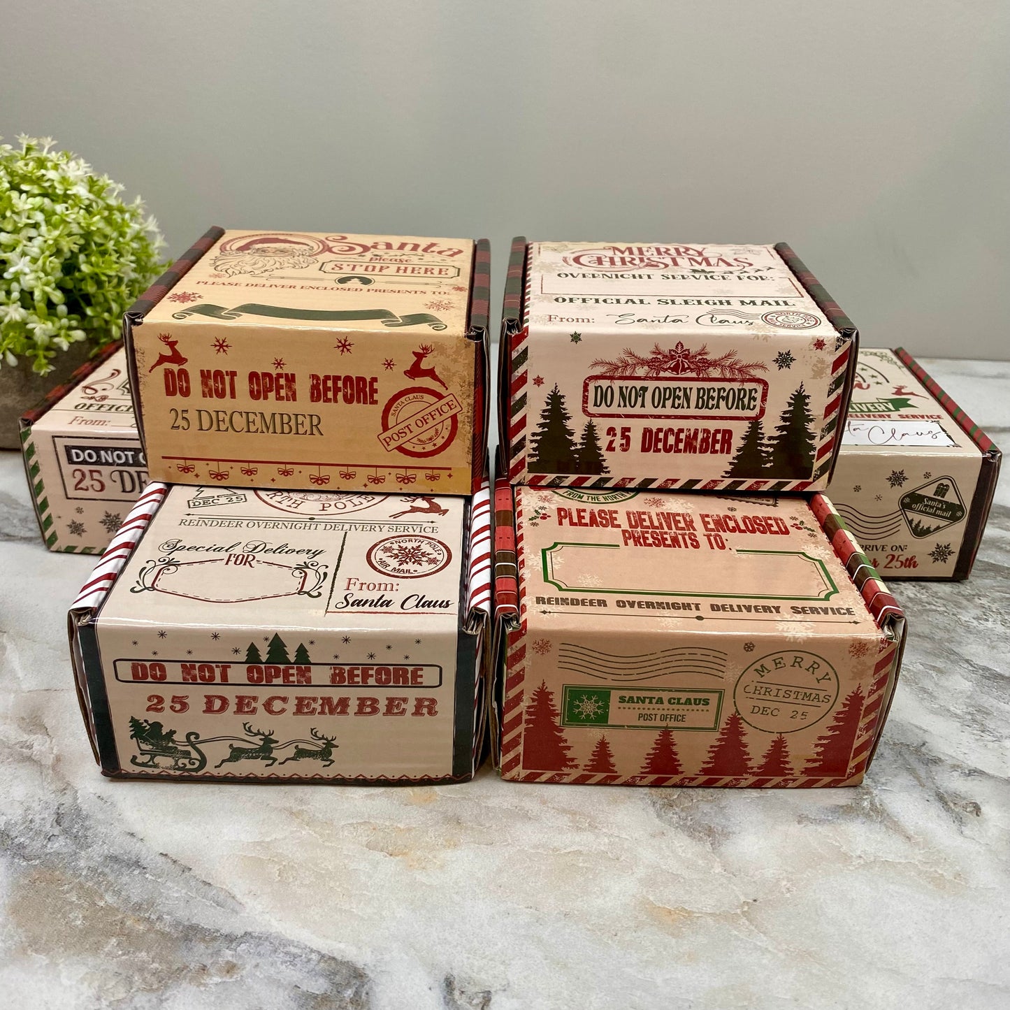 Christmas Gift Box with Crinkle Paper - Extra Small MNC