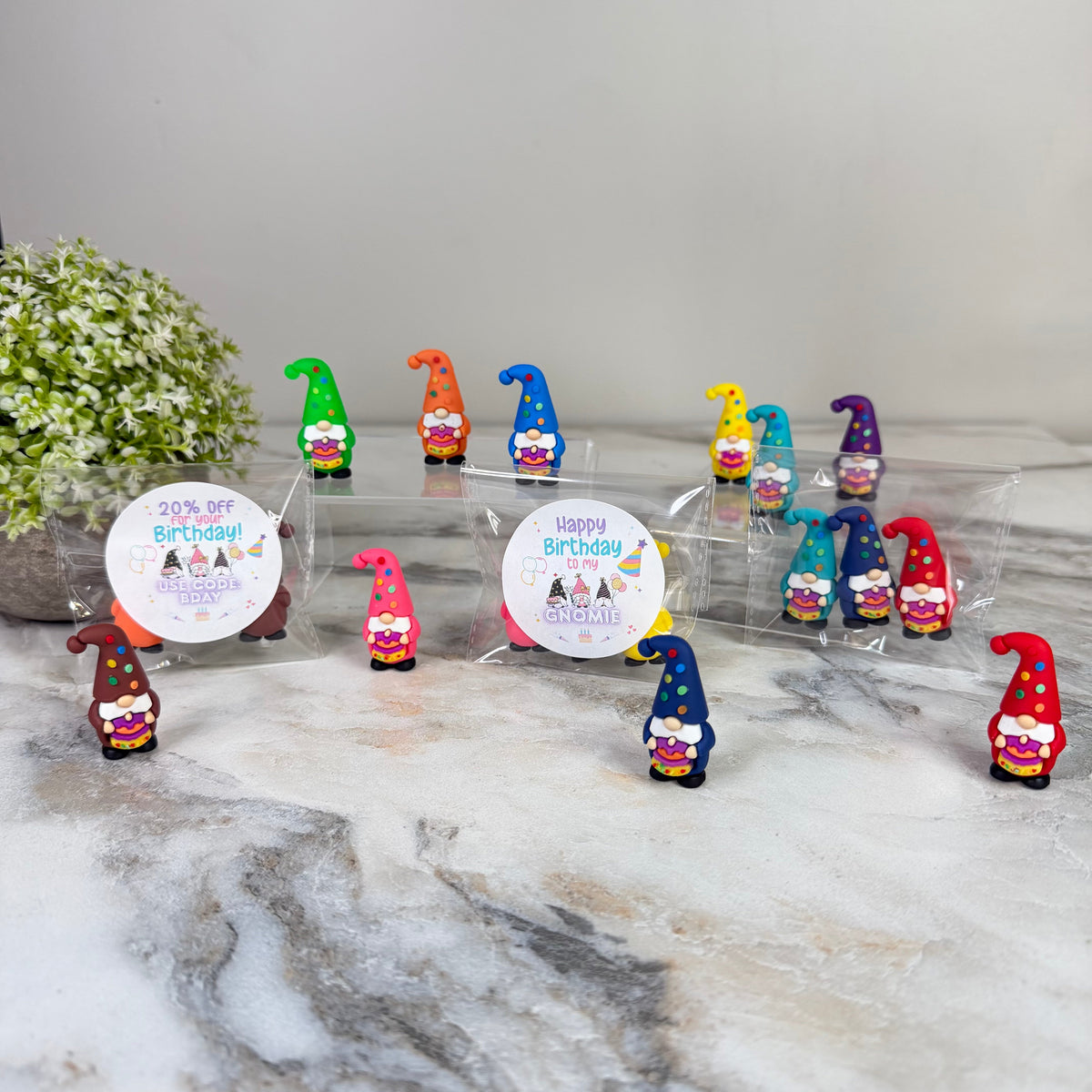 Gnome Figurines - Birthday Assortment (3 pack)