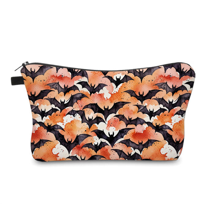 Pouch - Halloween - Bats Black Orange