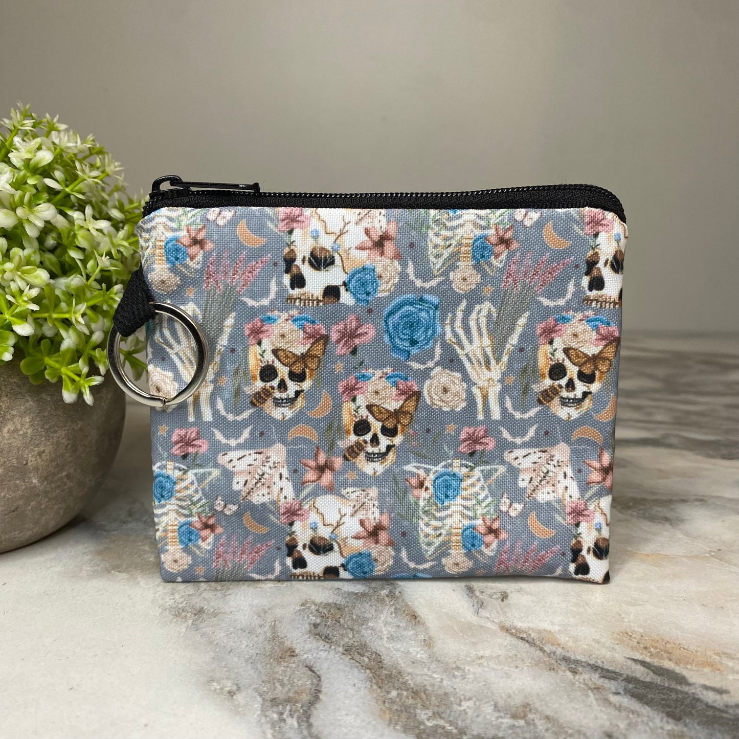 Mini Pouch - Skeleton Floral