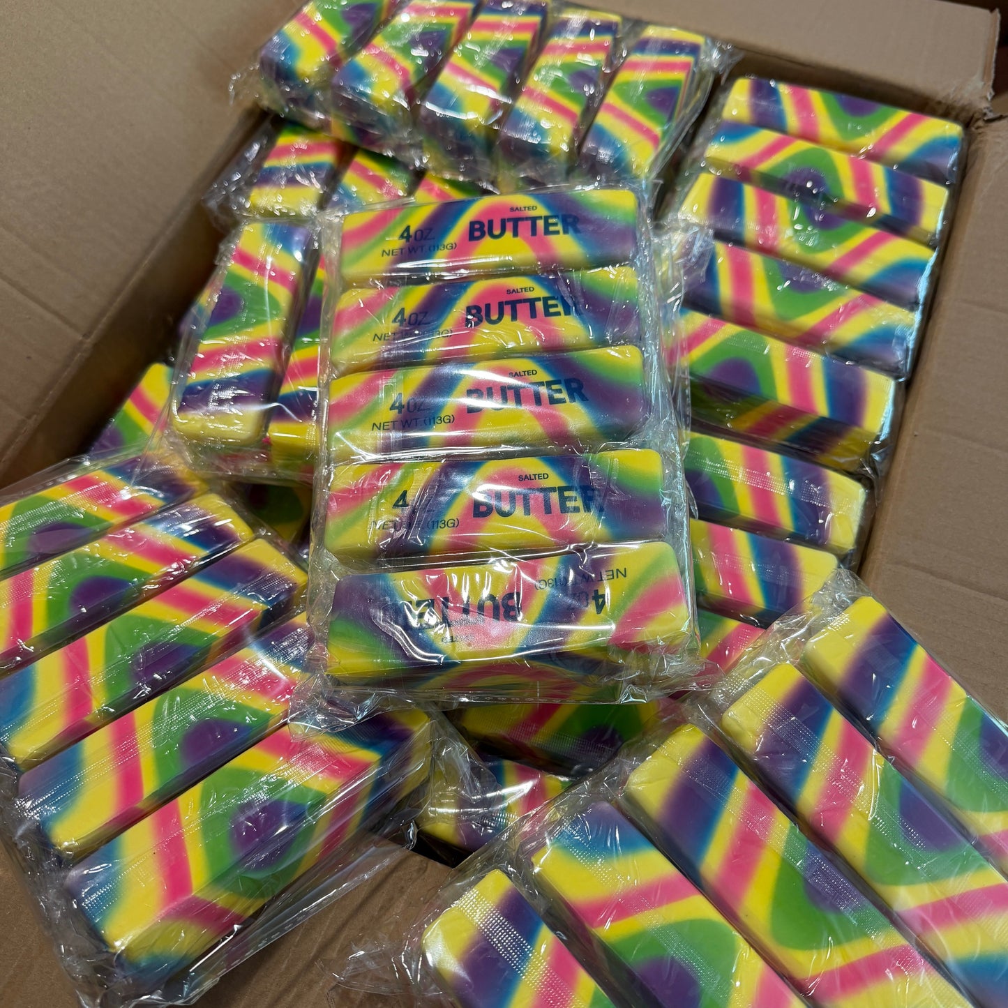 Butter Stress Squishy Toy - Rainbow