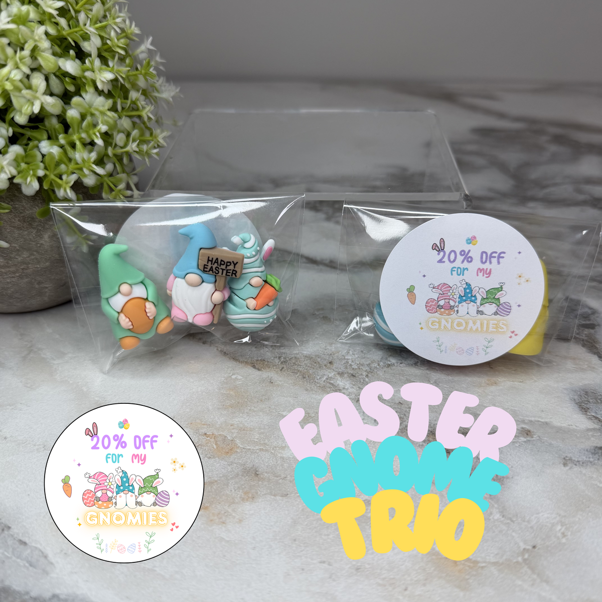 Gnome Figurines - Easter Assortment (3 pack)