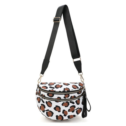 Roni - Nylon Crossbody - Brown Leopard