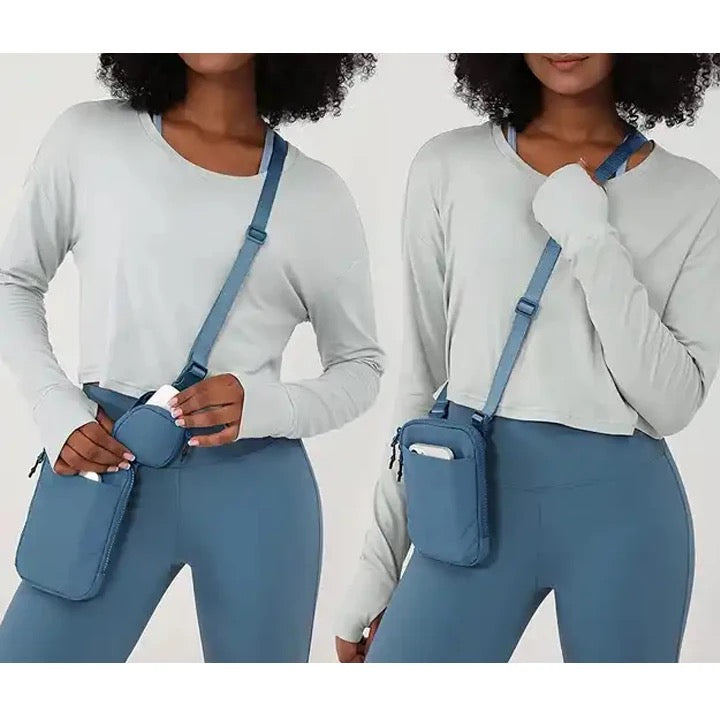 Nylon Crossbody & Belt Bag Blue MNC