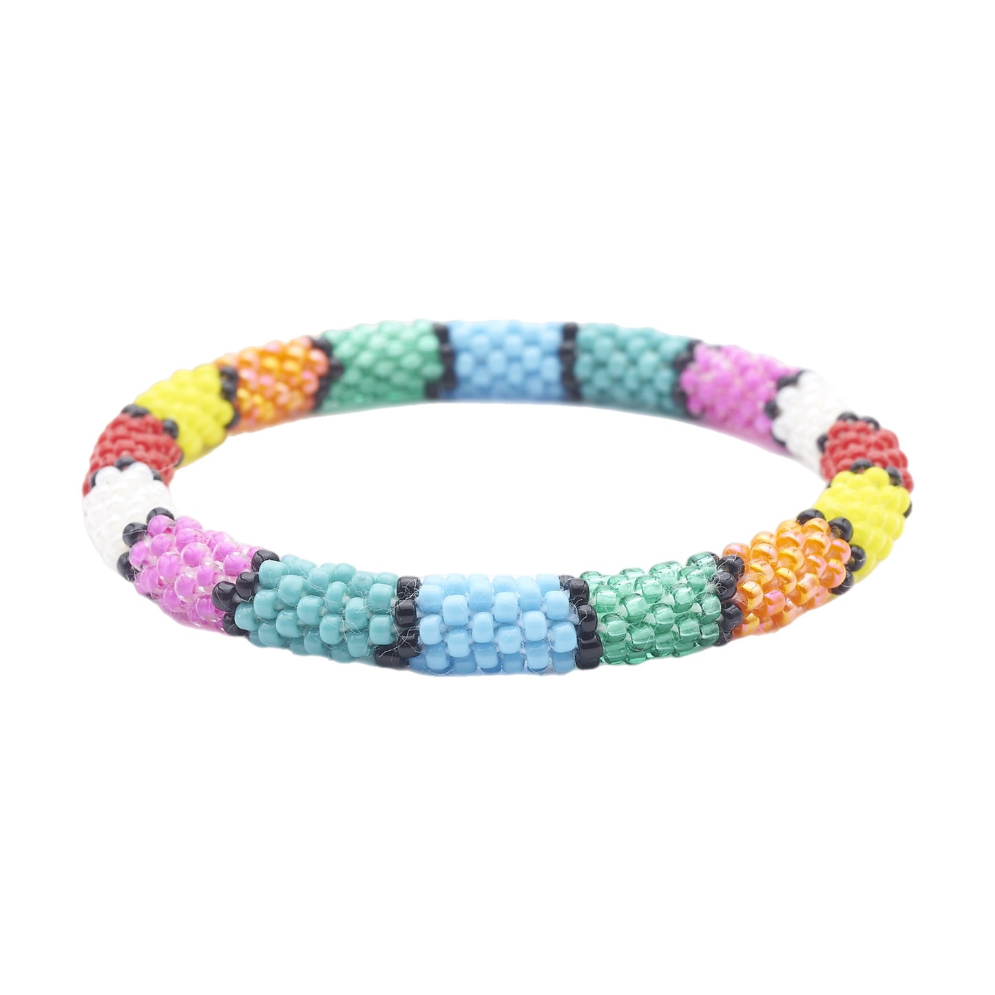 Glass Beads Rubik's Bracelet 7" #03 MNC