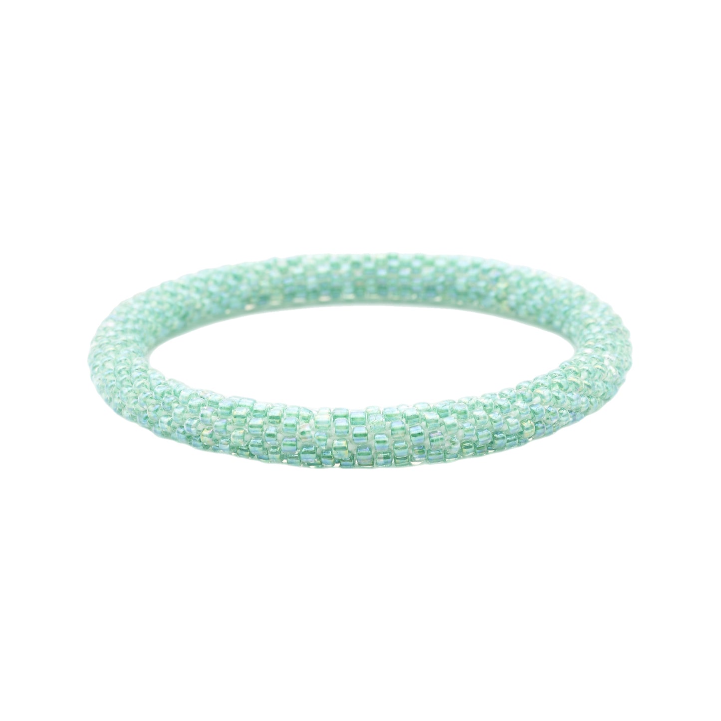 Glass Beads Cantaloupe Bracelet 7" #07 MNC