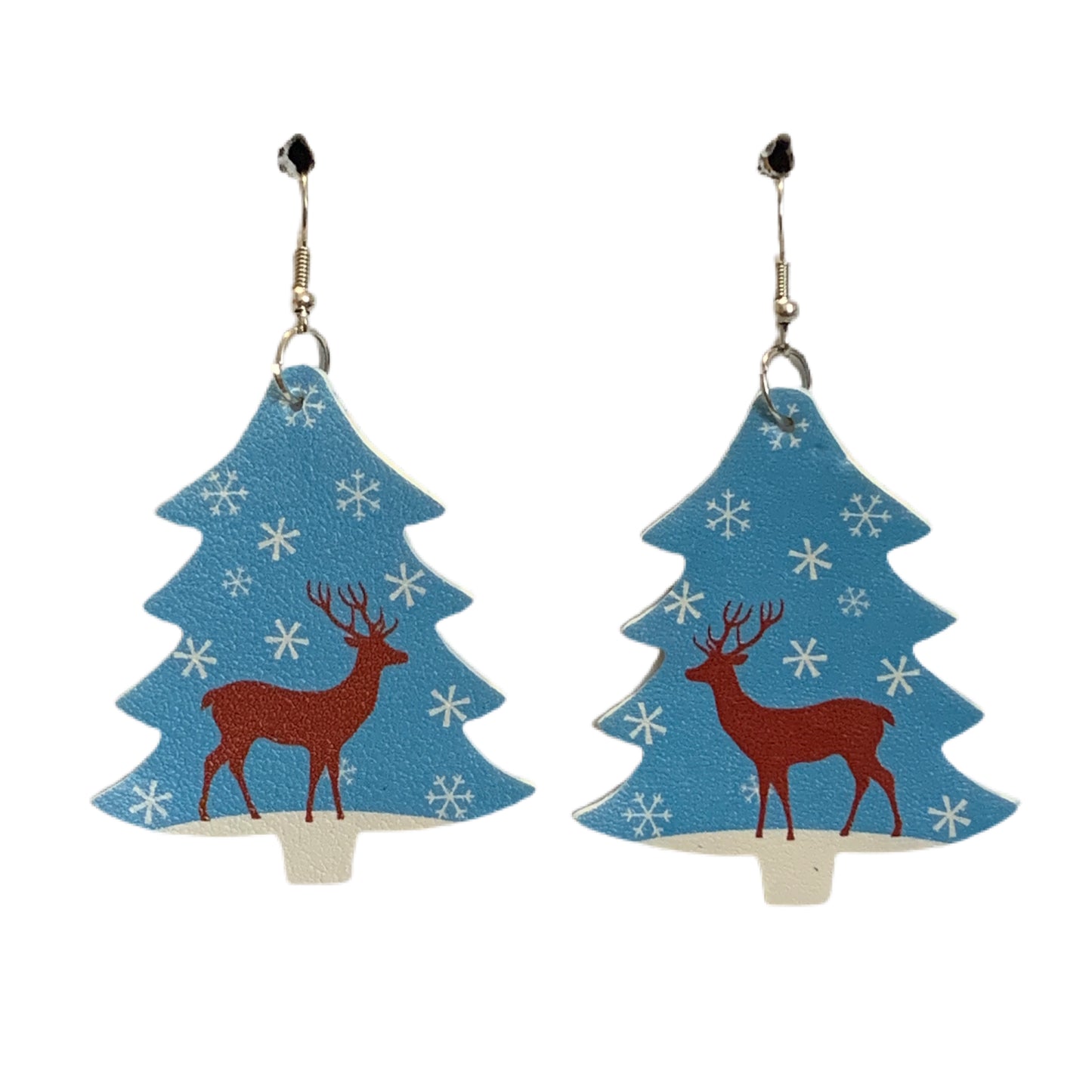 Faux Leather Earring Christmas Tree #5 MNC