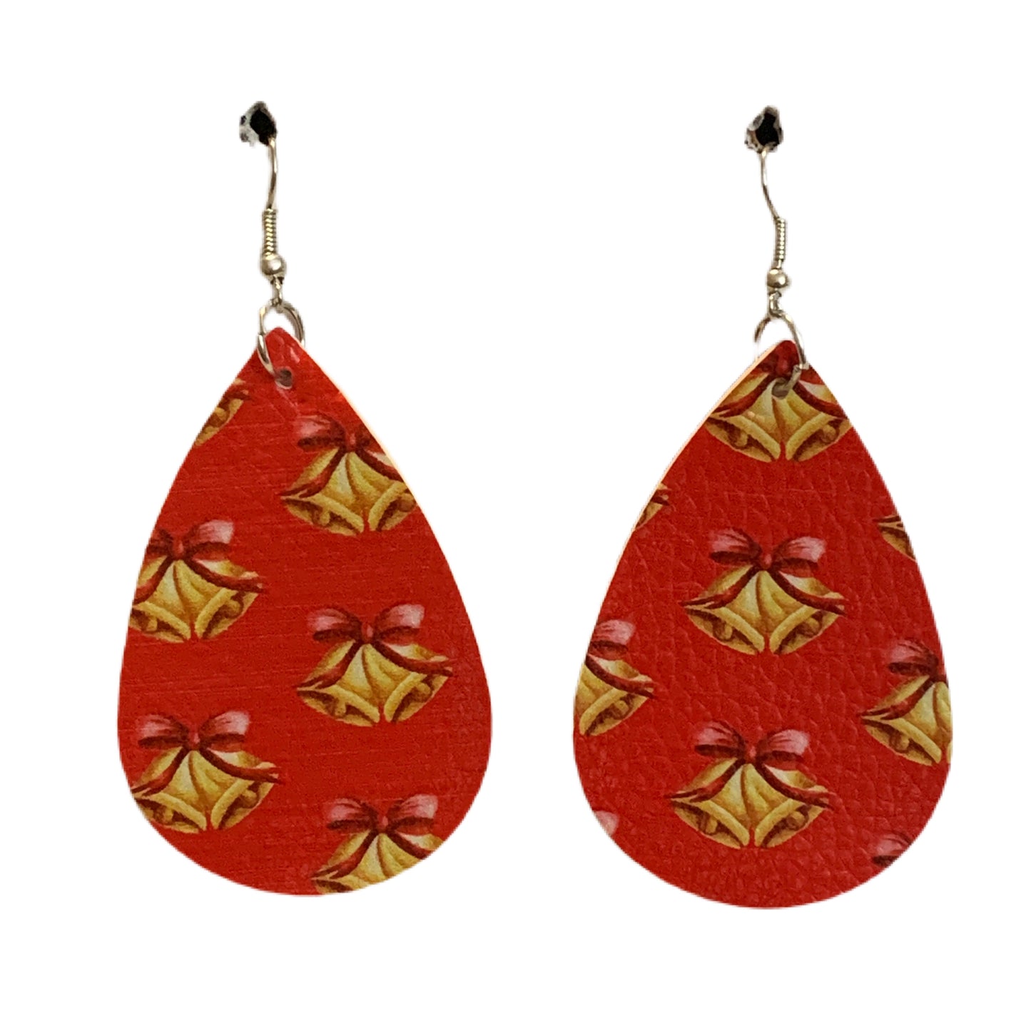 Faux Leather Teardrop Earring Christmas #5 MNC
