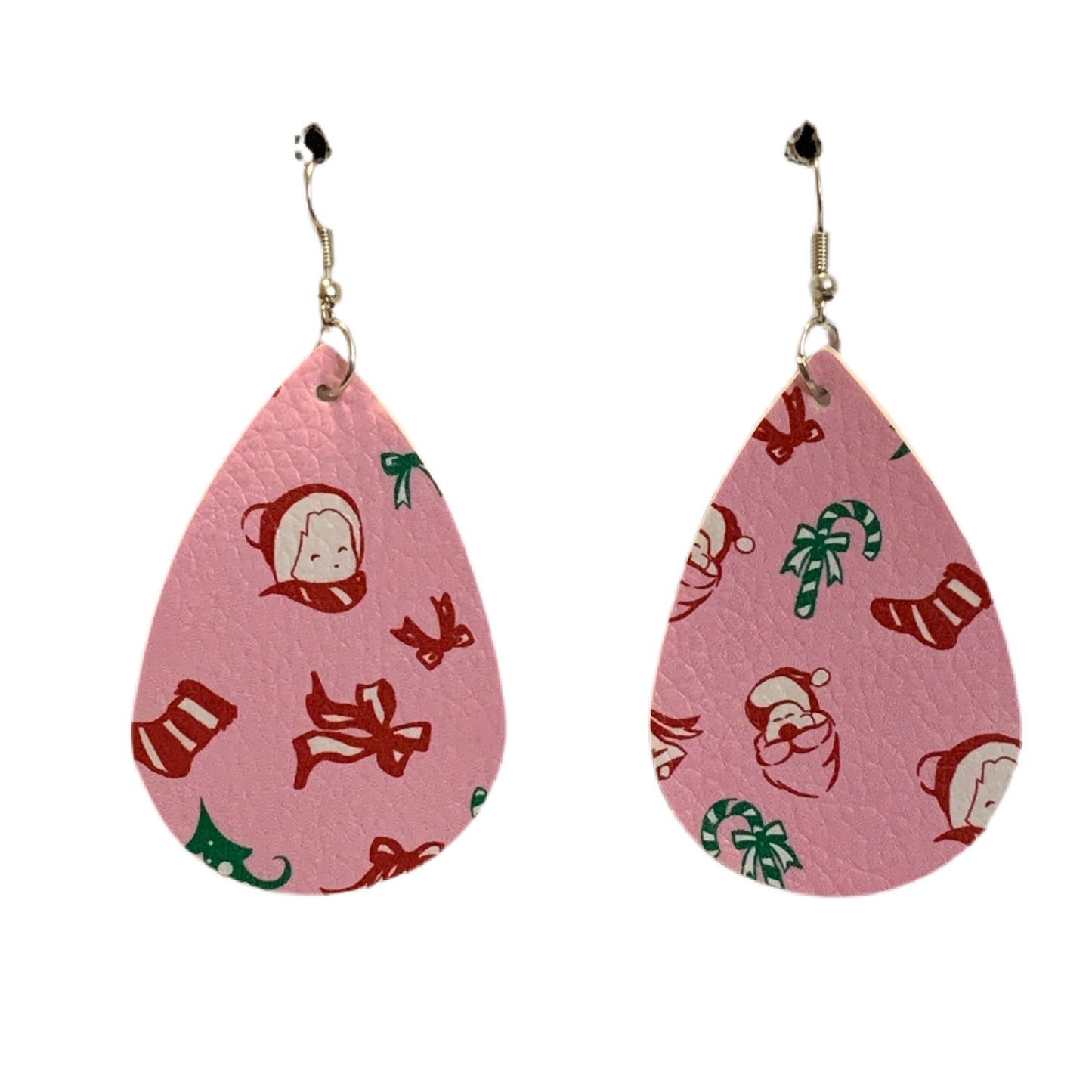 Faux Leather Teardrop Earring Christmas #7 MNC