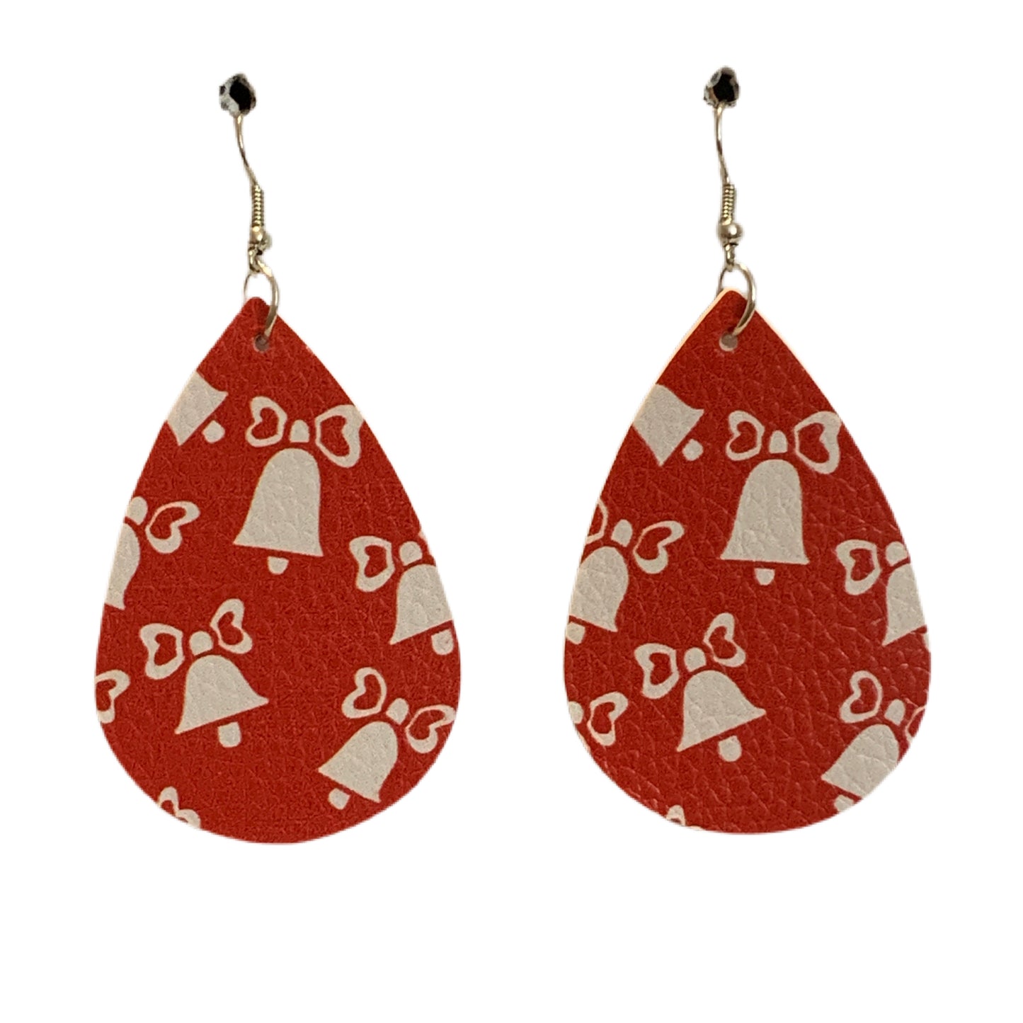 Faux Leather Teardrop Earring Christmas #4 MNC