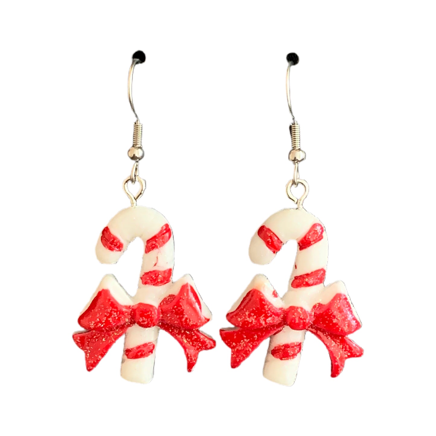Acrylic Dangle Drop Earring Christmas Candy Cane MNC