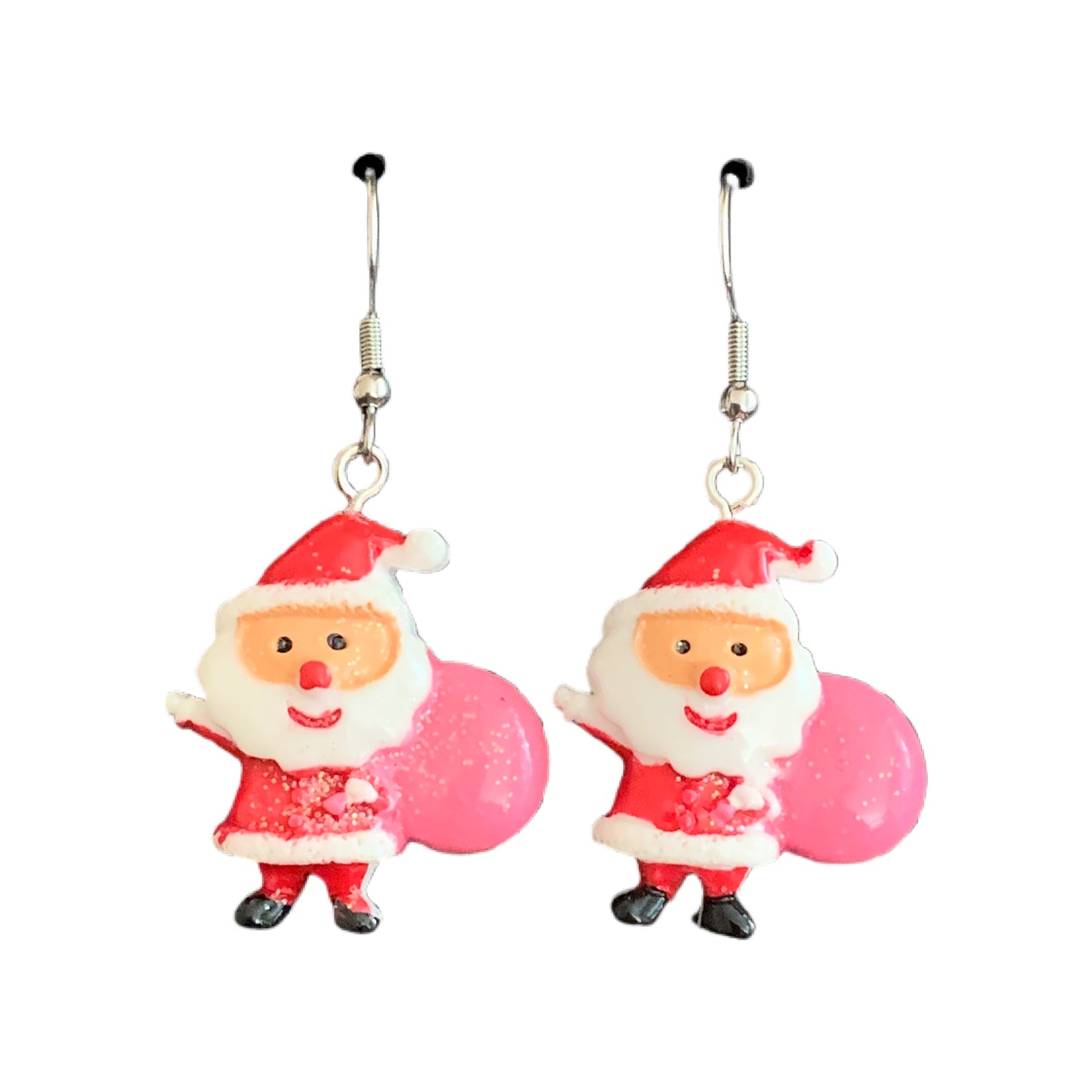 Acrylic Dangle Drop Earring Christmas Santa #3 MNC