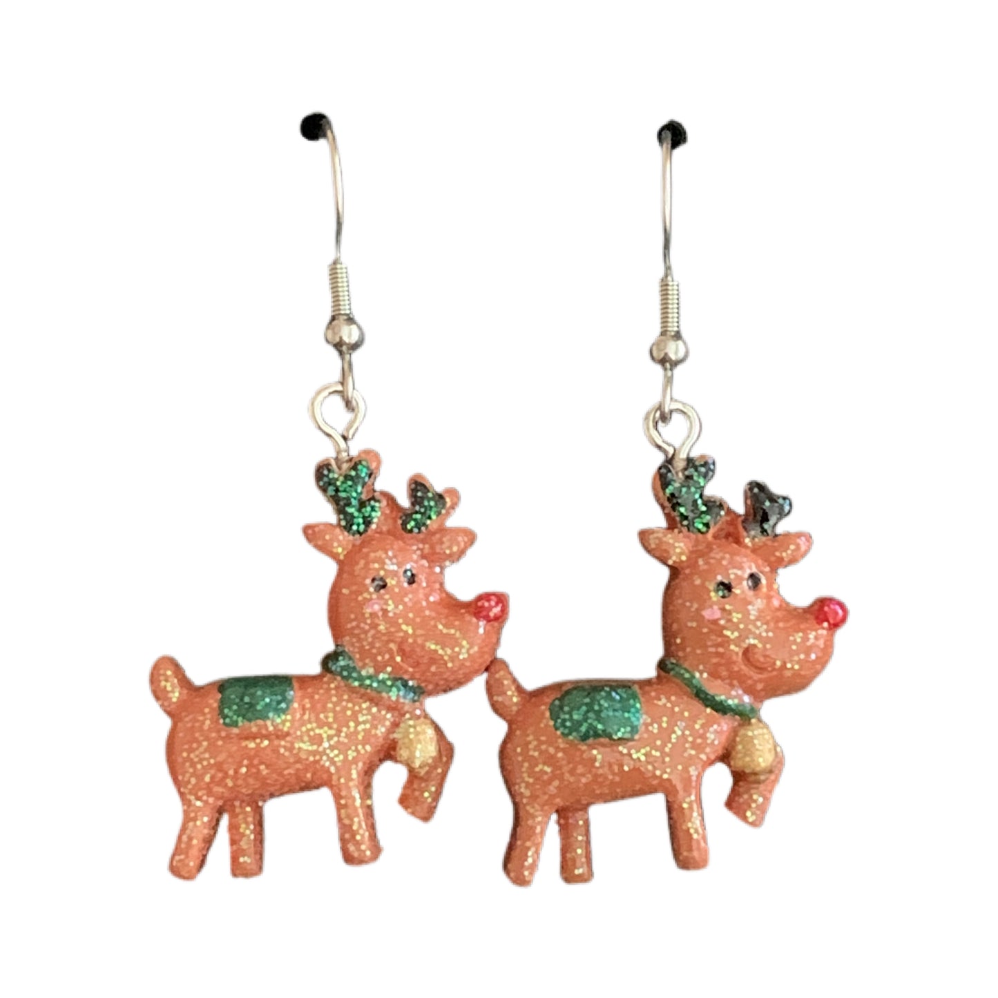 Acrylic Dangle Drop Earring Christmas Reindeer MNC