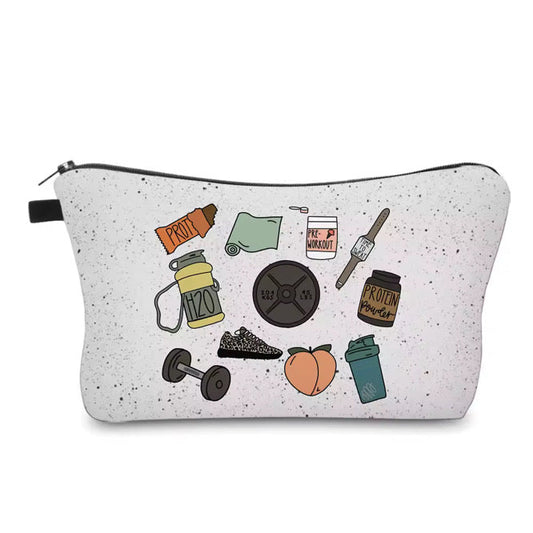 Pouch - Gym Workout on Speckled White