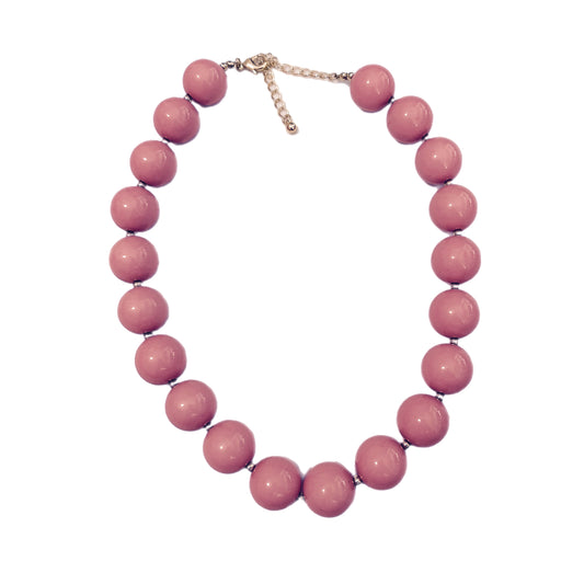 Vintage Pink Beads Necklace MN