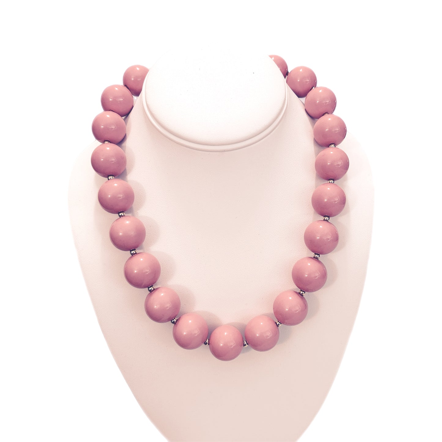 Vintage Pink Beads Necklace MN