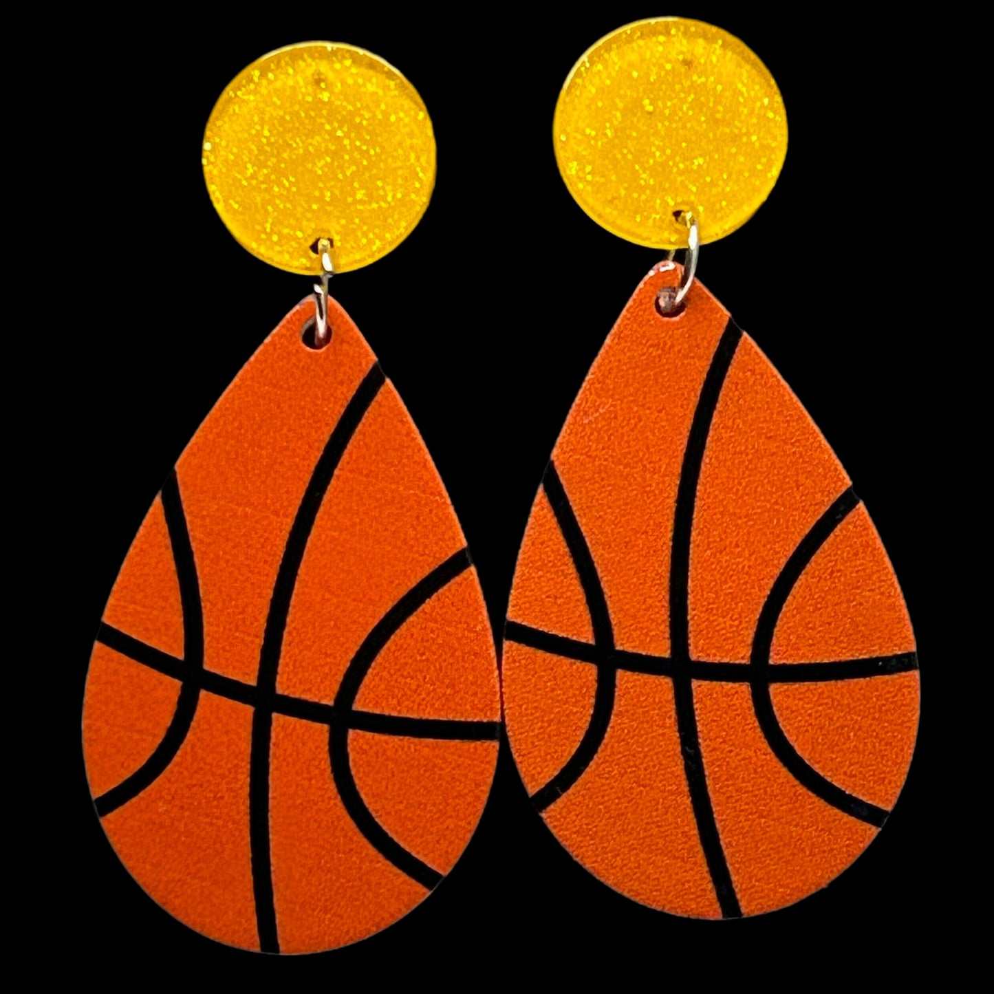 Basketball Resin Earrings MN