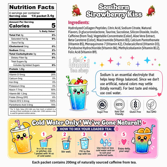 Southern Strawberry Kiss (Caffeine-Free) (Collagen + Protein)