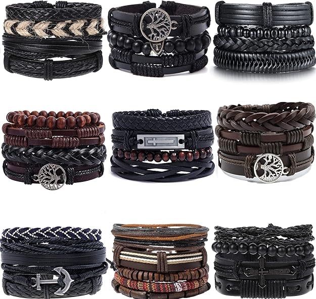 Men's Boho 100 Multi-layer Leather Bracelet MN