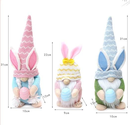 Gnome - Easter F - Bunny Ear Egg Trio MN