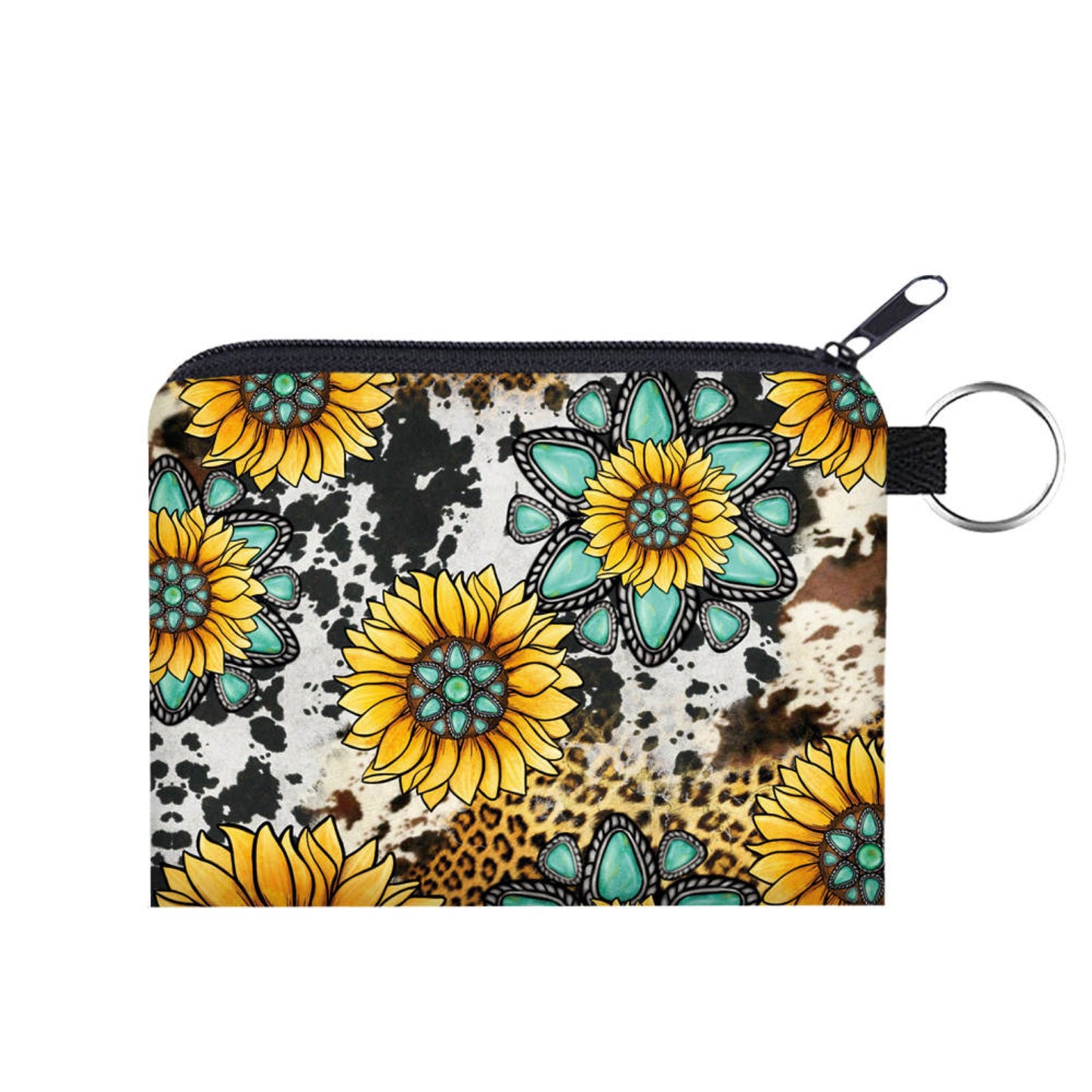Mini Pouch - Turquoise Sunflower MN