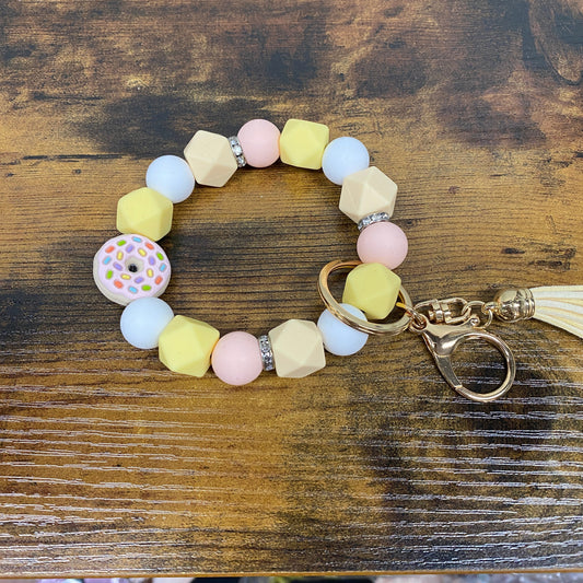 Silicone Bracelet Keychain - Donut MNC