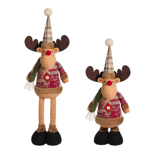 Christmas Decor Gnome Reindeer with Telescopic Legs MN