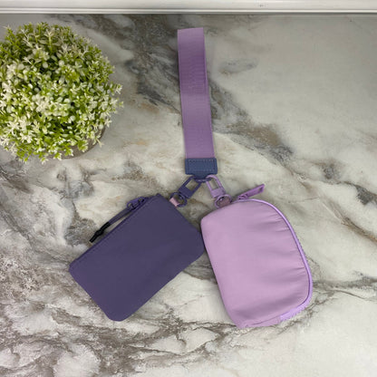 Nylon Wristlet + Double Mini Pouch Set