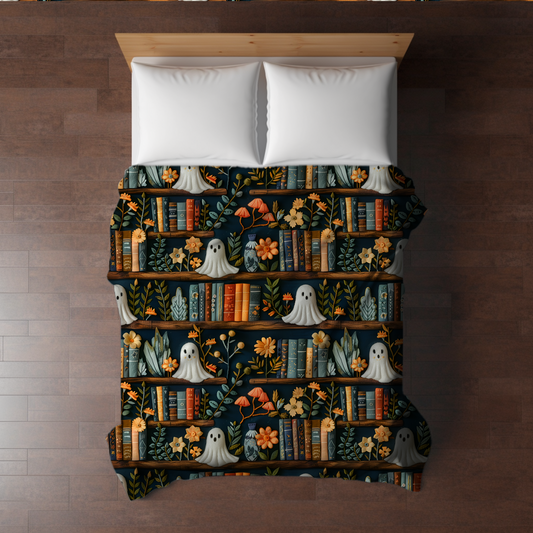 Blanket - Halloween - Ghost Bookshelf - PREORDER 7/29-8/1