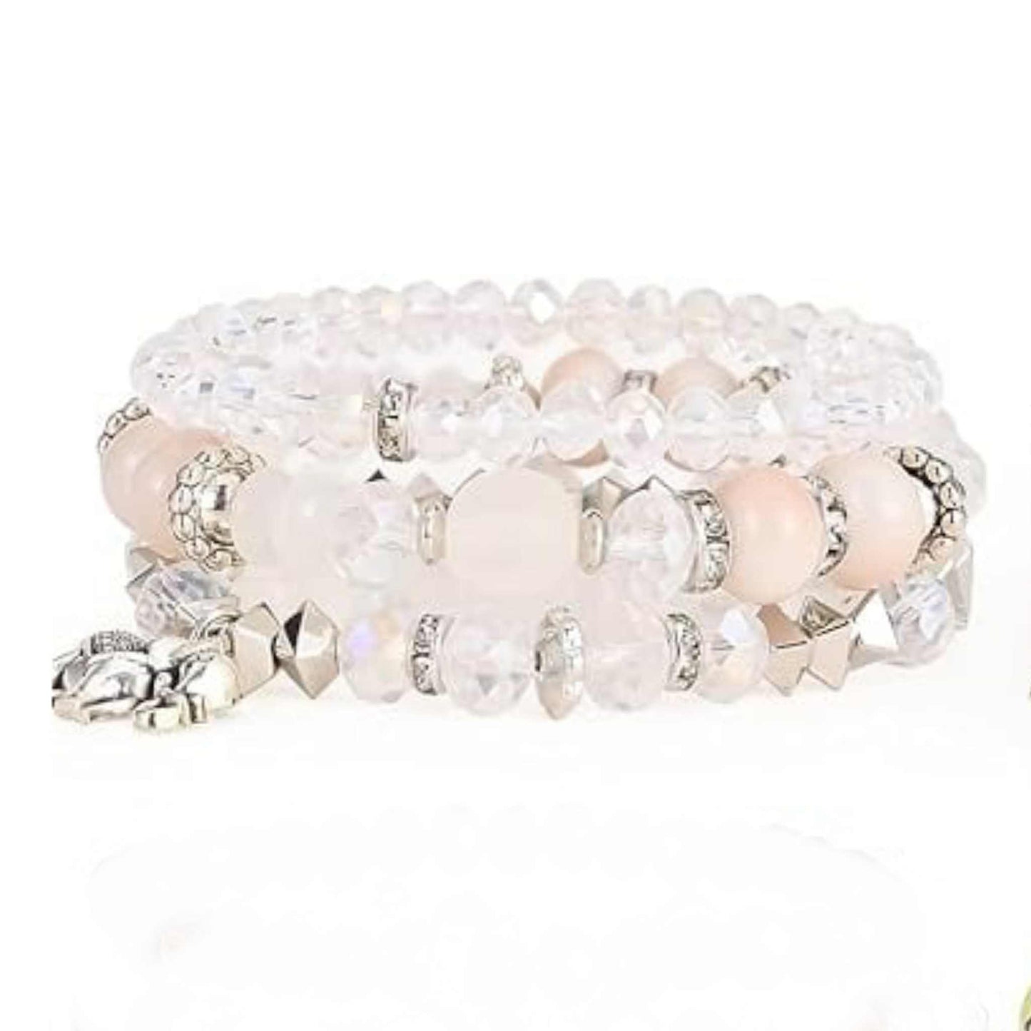 Boho 123 Silver Elephant Multi-layer Beaded Bracelet MN