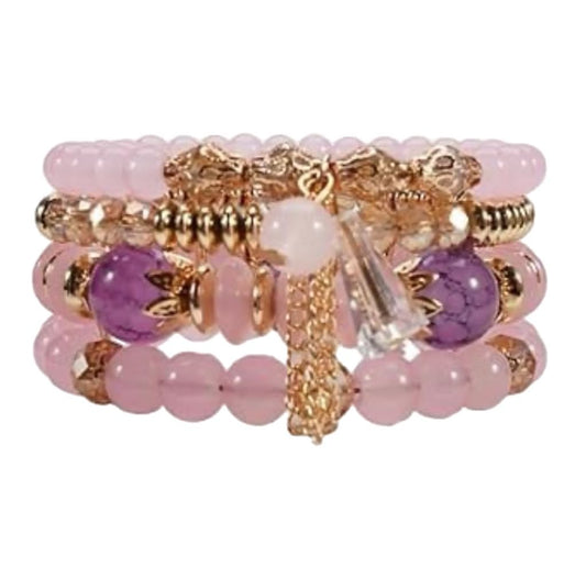 Boho 022 Multi-layer Crystal Drop Beaded Bracelet MN