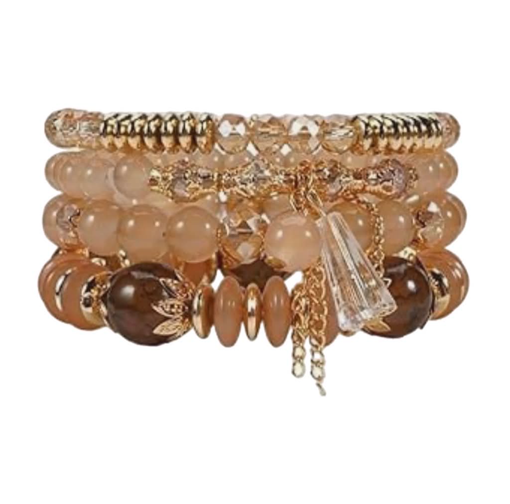 Boho 023 Multi-layer Crystal Drop Beaded Bracelet MN