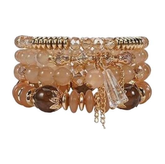 Boho 023 Multi-layer Crystal Drop Beaded Bracelet MN