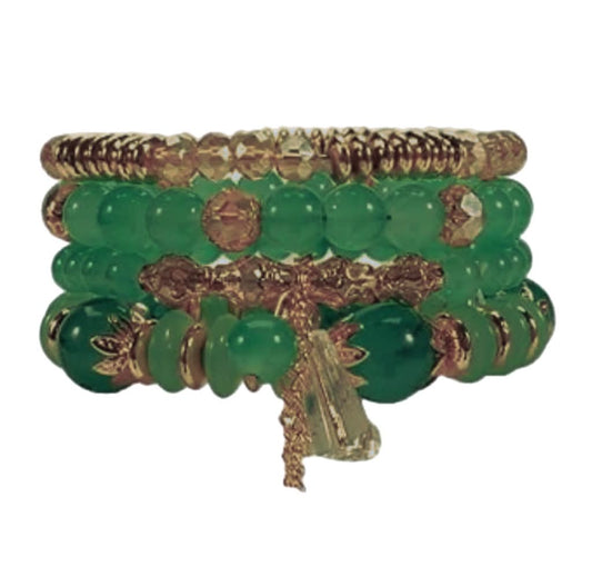 Boho 025 Multi-layer Crystal Drop Beaded Bracelet MN