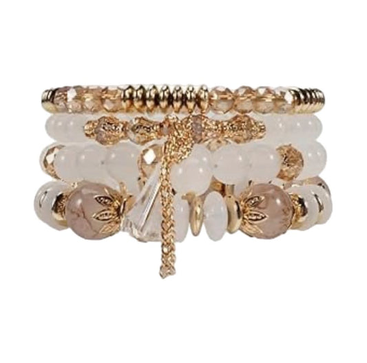 Boho 027 Multi-layer Crystal Drop Beaded Bracelet MN