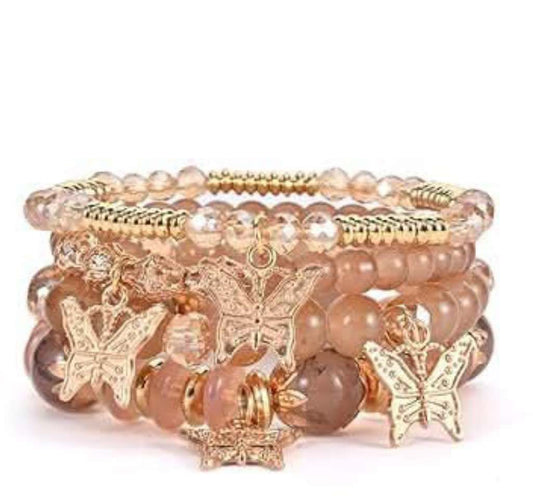 Boho 050 Multi-layer Butterfly Beaded Bracelet MN