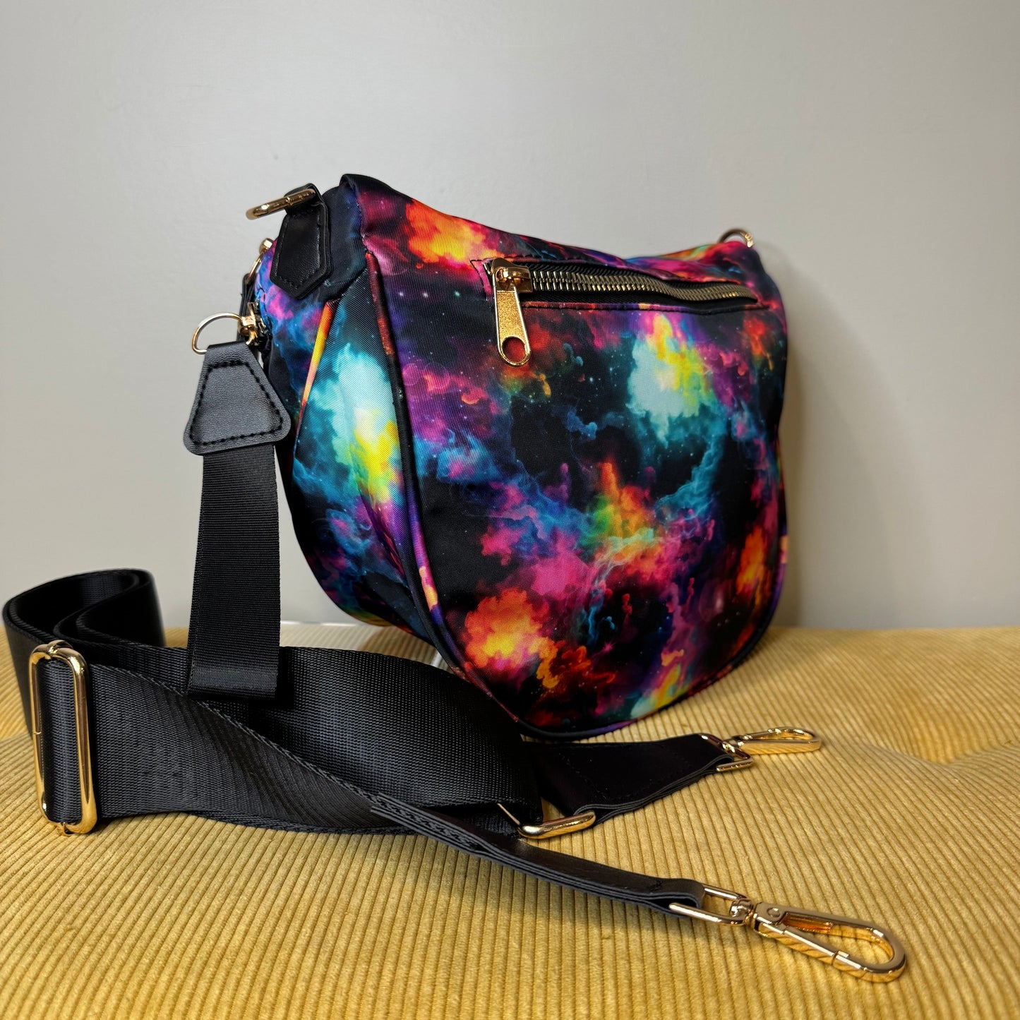 Roni - Nylon Crossbody - Pink Orange Galaxy