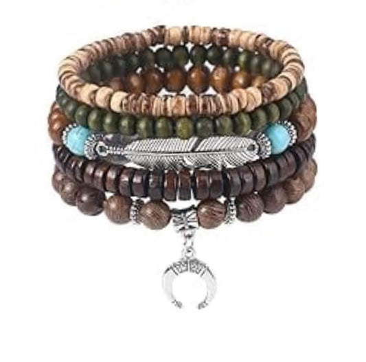 Men's Boho 045 Multi-layer Beaded Bracelet MN