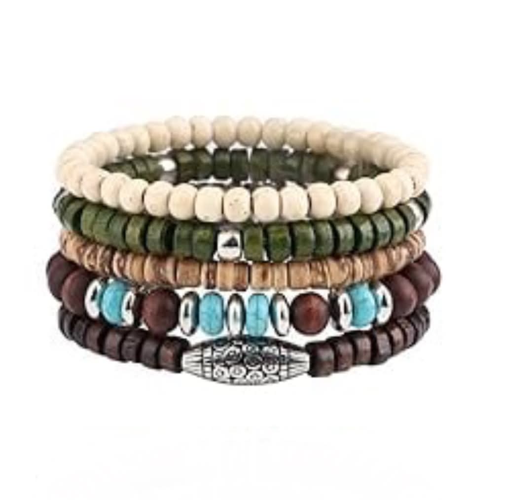 Men's Boho 048 Multi-layer Beaded Bracelet MN