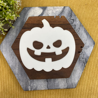 Coaster - Silicone - White Pumpkin