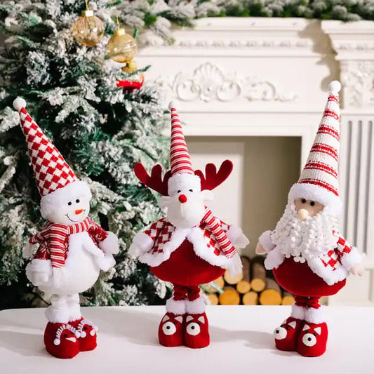 Telescopic Standing Christmas Decor - Red & White MNC