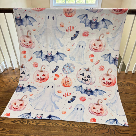 Blanket - Halloween - White Ghost - PREORDER 7/29-8/1