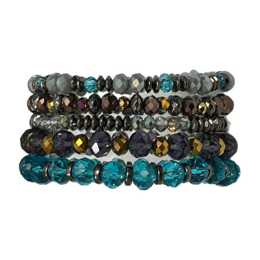 Boho 112 Multi-layer Crystal Multicolor Glass Beaded Bracelet MN